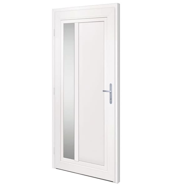 hoveddør 98x208 cm PVC antracitgrå