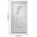 Pikkukuva 10 / 10: Ytterdörr vit 88x200 cm PVC