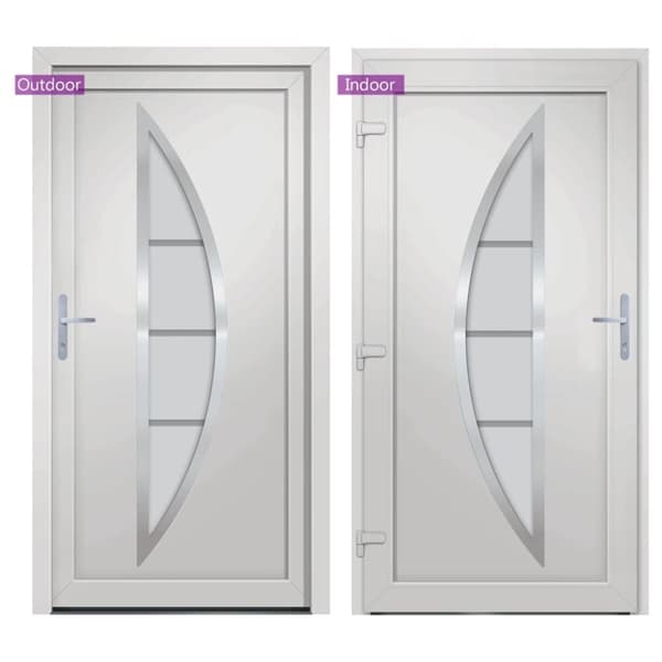 hoveddør 88x200 cm PVC hvid