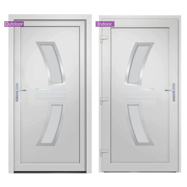 hoveddør 108x200 cm PVC hvid