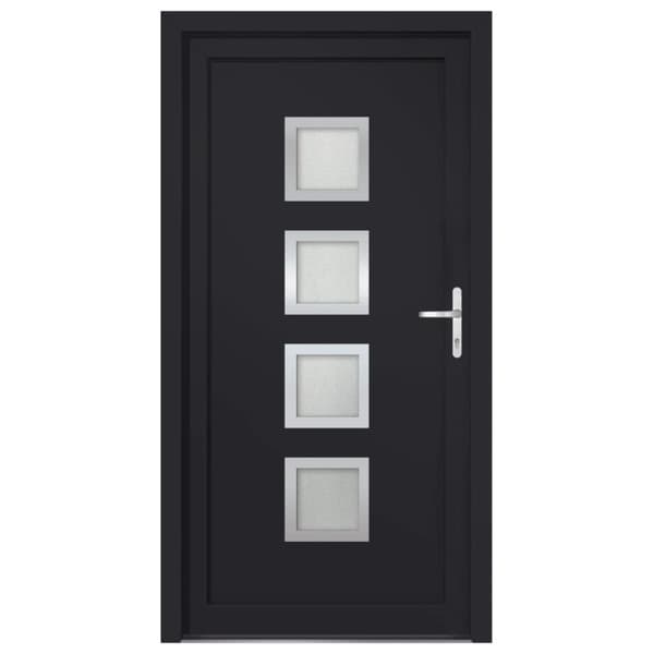 hoveddør 98x190 cm PVC antracitgrå