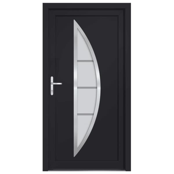 hoveddør 108x208 cm PVC antracitgrå