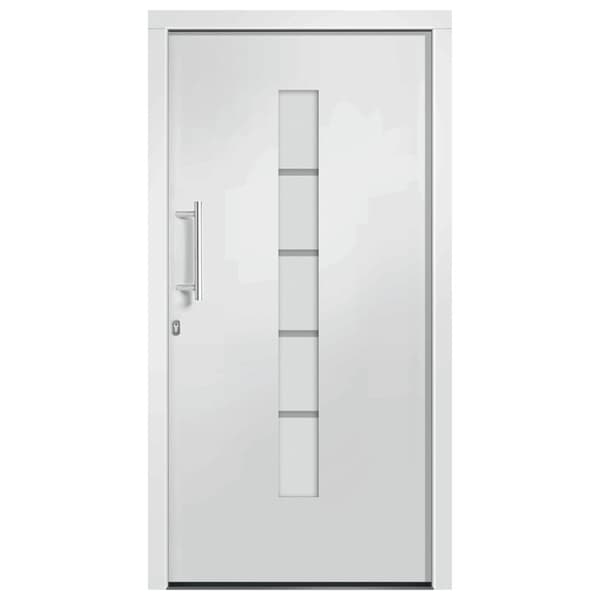 Ytterdörr aluminium och PVC vit 100x200 cm