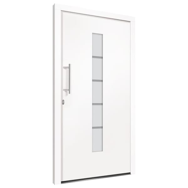 Ytterdörr aluminium och PVC vit 100x200 cm