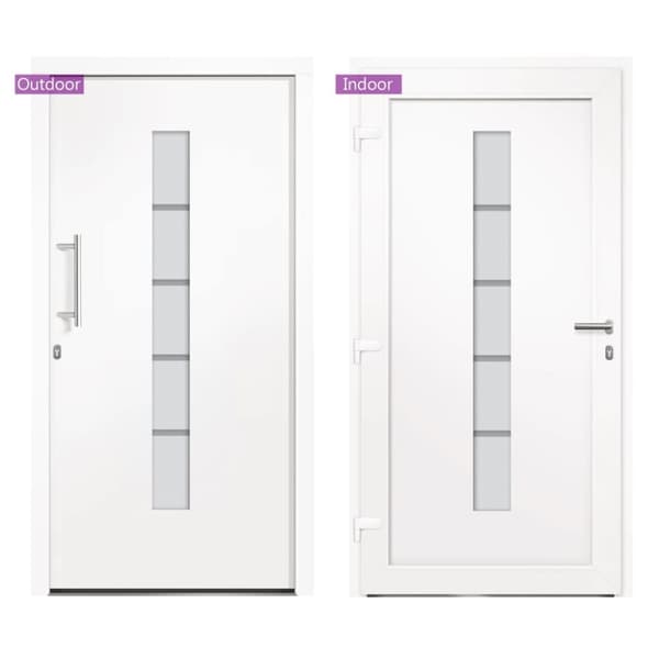 Ytterdörr aluminium och PVC vit 100x200 cm