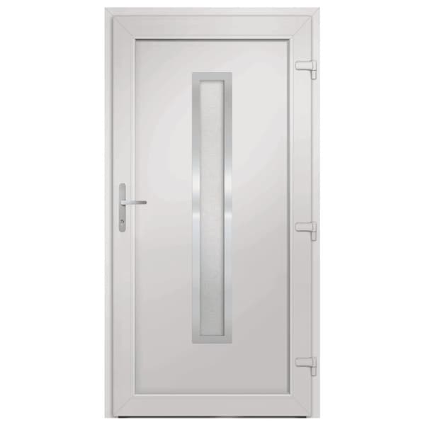 hoveddør 108x208 cm PVC antracitgrå
