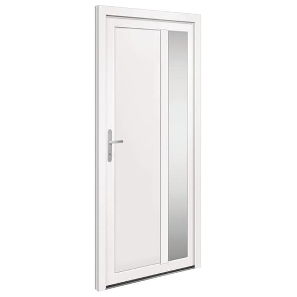 hoveddør 98x208 cm PVC hvid