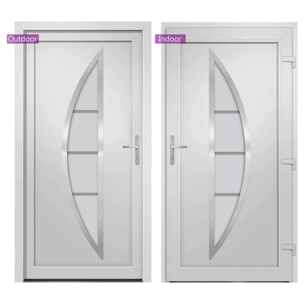 hoveddør 108x208 cm PVC hvid