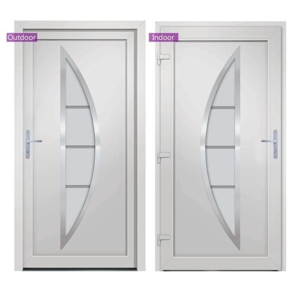 hoveddør 108x208 cm PVC hvid