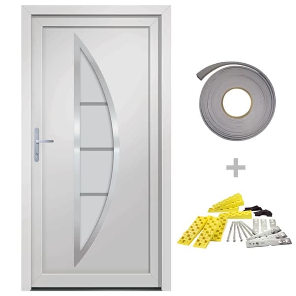 hoveddør 108x208 cm PVC hvid