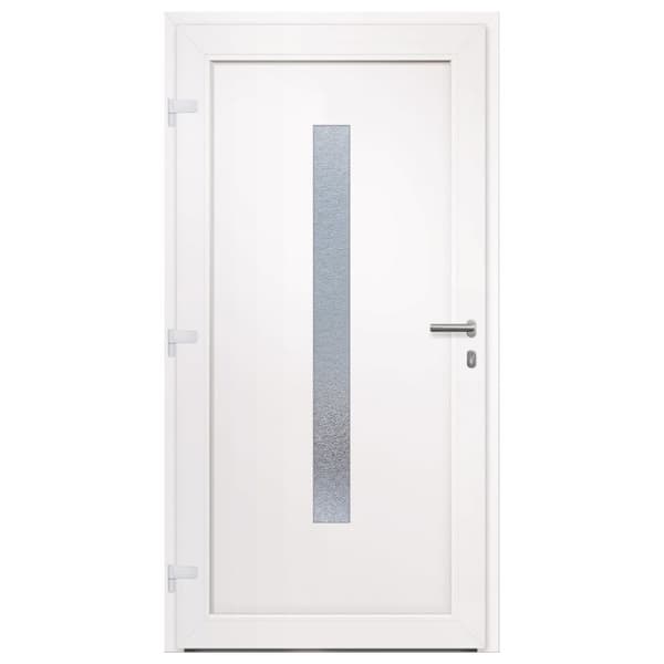 hoveddør 108x208 cm PVC antracitgrå