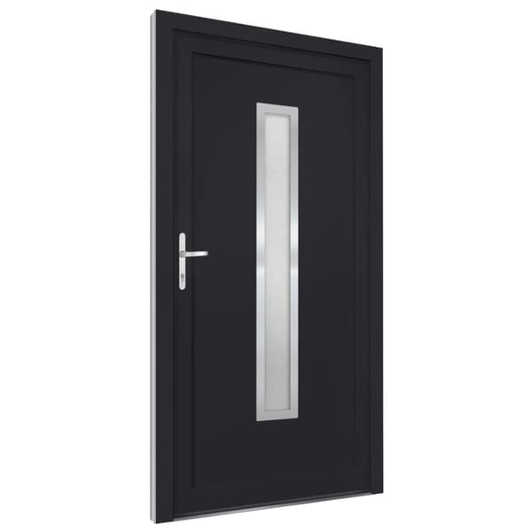 hoveddør 108x208 cm PVC antracitgrå