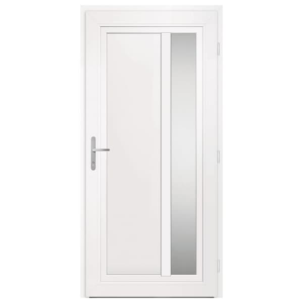 hoveddør 98x208 cm PVC antracitgrå