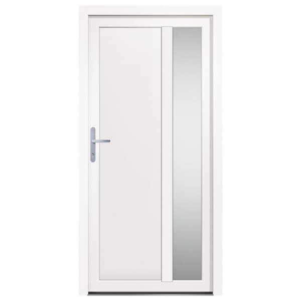 hoveddør 98x200 cm PVC hvid