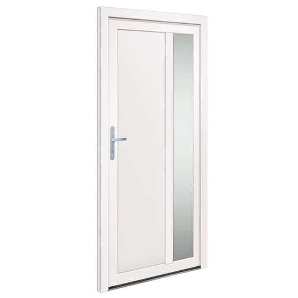 hoveddør 98x200 cm PVC hvid