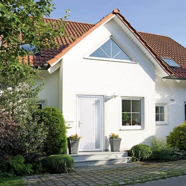 hoveddør 98x200 cm PVC hvid