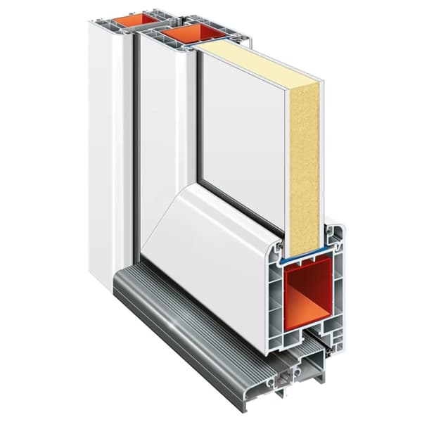 hoveddør 108x208 cm PVC hvid