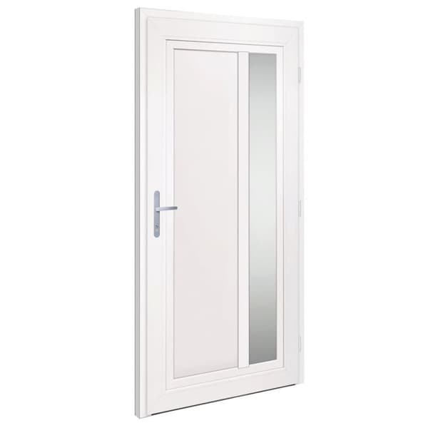 hoveddør 108x208 cm PVC antracitgrå