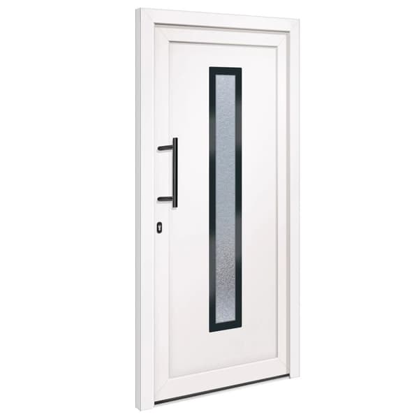 hoveddør 98x200 cm PVC hvid