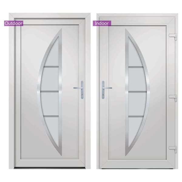 hoveddør 88x200 cm PVC hvid