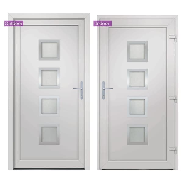 hoveddør 98x200 cm PVC hvid