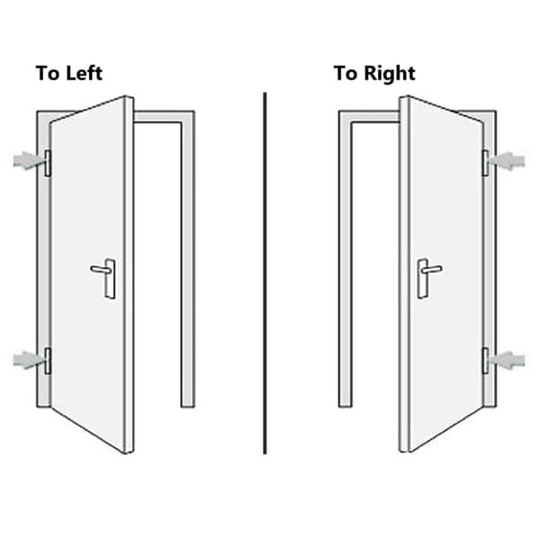 hoveddør 98x200 cm PVC hvid