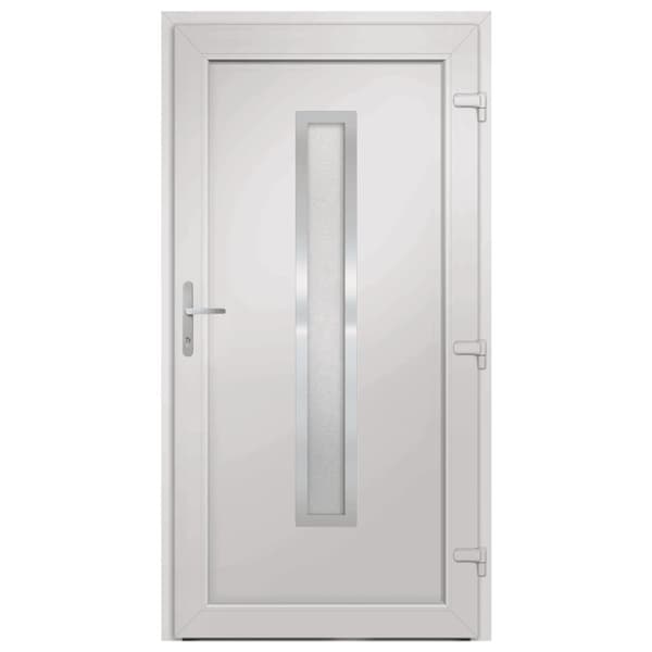 hoveddør 98x200 cm PVC hvid