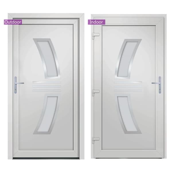 hoveddør 88x200 cm PVC hvid