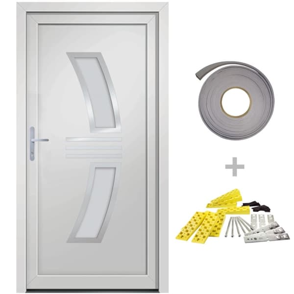 hoveddør 98x208 cm PVC hvid