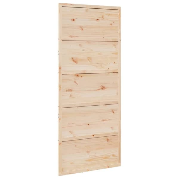 vidaXL skydedør 90x208 cm massivt fyrretræ