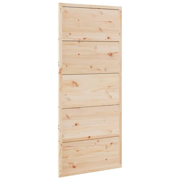vidaXL skydedør 90x208 cm massivt fyrretræ