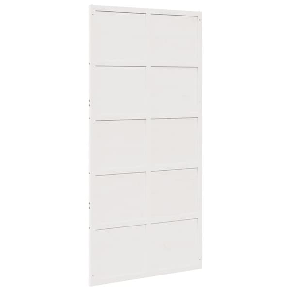 vidaXL Ladugårdsdörr vit 100x208 cm massiv furu