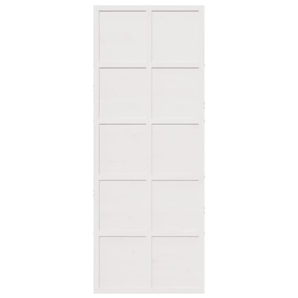 vidaXL Ladugårdsdörr vit 80x208 cm massiv furu
