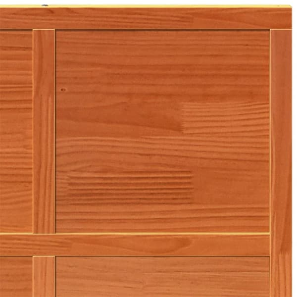 vidaXL Låvedør voksbrun 90x208 cm heltre furu