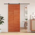 Miniatyrbilde 2 av 11: vidaXL Låvedør voksbrun 90x208 cm heltre furu