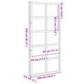 Miniatyrbilde 11 av 11: vidaXL Låvedør voksbrun 100x208 cm heltre furu