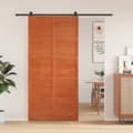Miniatyrbilde 2 av 11: vidaXL Låvedør voksbrun 100x208 cm heltre furu