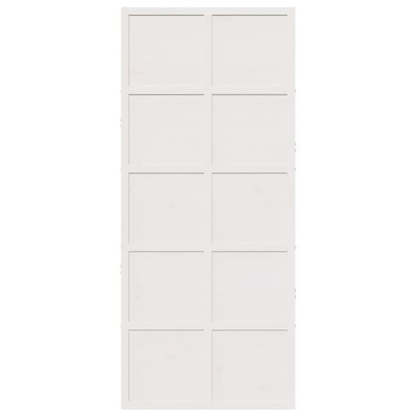 vidaXL Ladugårdsdörr vit 90x208 cm massiv furu