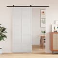 Miniatyrbild 2 av 11: vidaXL Ladugårdsdörr vit 90x208 cm massiv furu