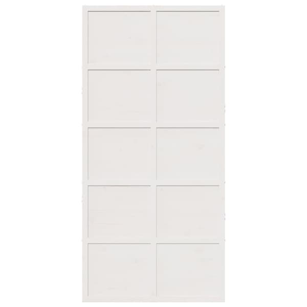 vidaXL skydedør 100x208 cm massivt fyrretræ hvid
