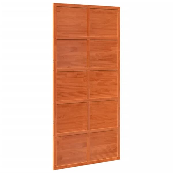 skydedør 100x208 cm massivt fyrretræ gyldenbrun