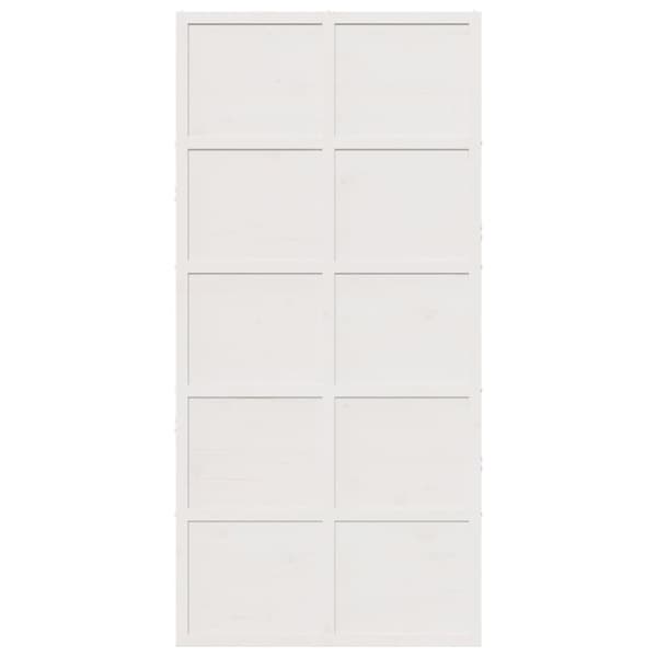 skydedør 100x208 cm massivt fyrretræ hvid