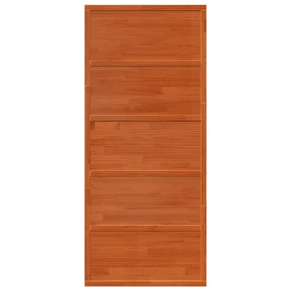 skydedør 90x208 cm massivt fyrretræ gyldenbrun