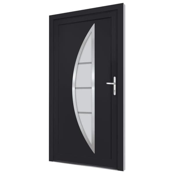hoveddør 98x208 cm PVC antracitgrå