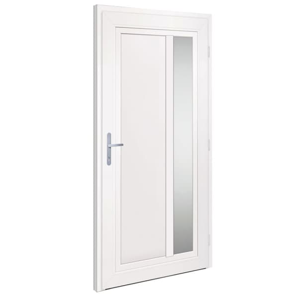 hoveddør 108x208 cm PVC hvid