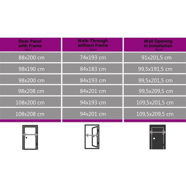 hoveddør 110x210 cm aluminium og PVC hvid