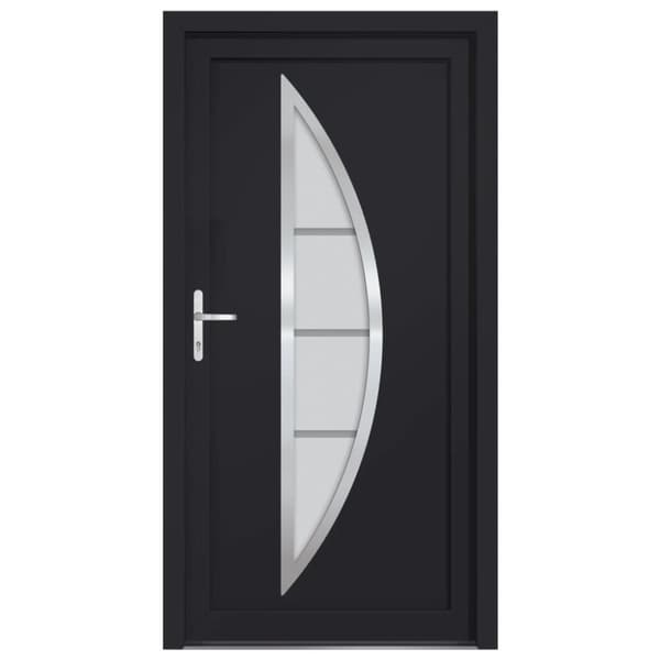 hoveddør 98x208 cm PVC antracitgrå