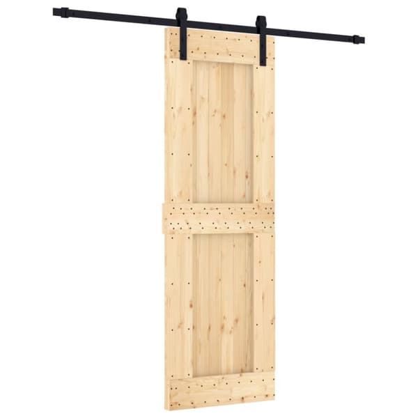 Skjutdörr med beslag 70x210 cm massiv furu