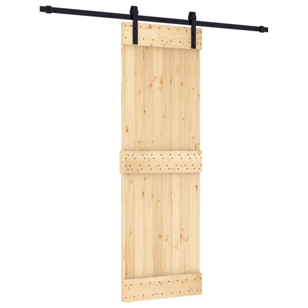 Skjutdörr med beslag 70x210 cm massiv furu