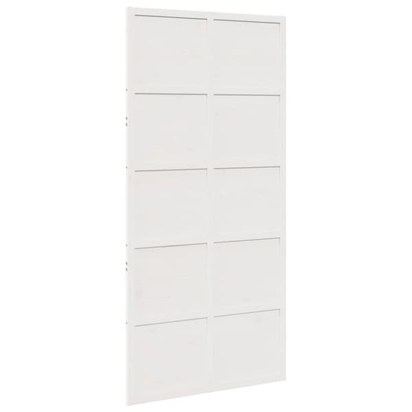 Ladugårdsdörr vit 100x208 cm massiv furu
